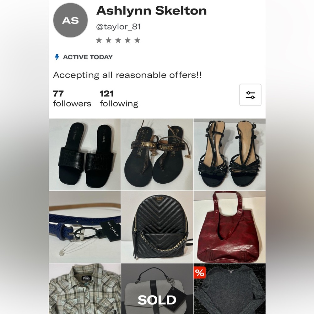 To shop my items